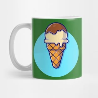 Ice Cream Cone Cartoon Vector Icon Illustration (7) Mug